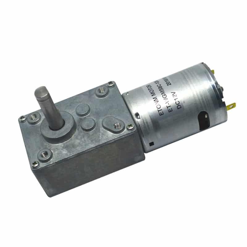 Mini 12V Worm Gear Motor – 25 RPM High Torque, Self-Locking, Rectangular Shaft For DIY & Robotics
