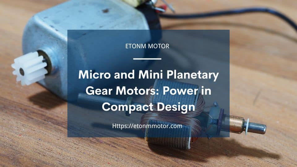 Micro and Mini Planetary Gear Motors