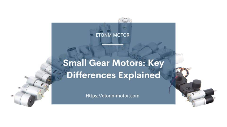 Small Gear Motors Key Differences Explained